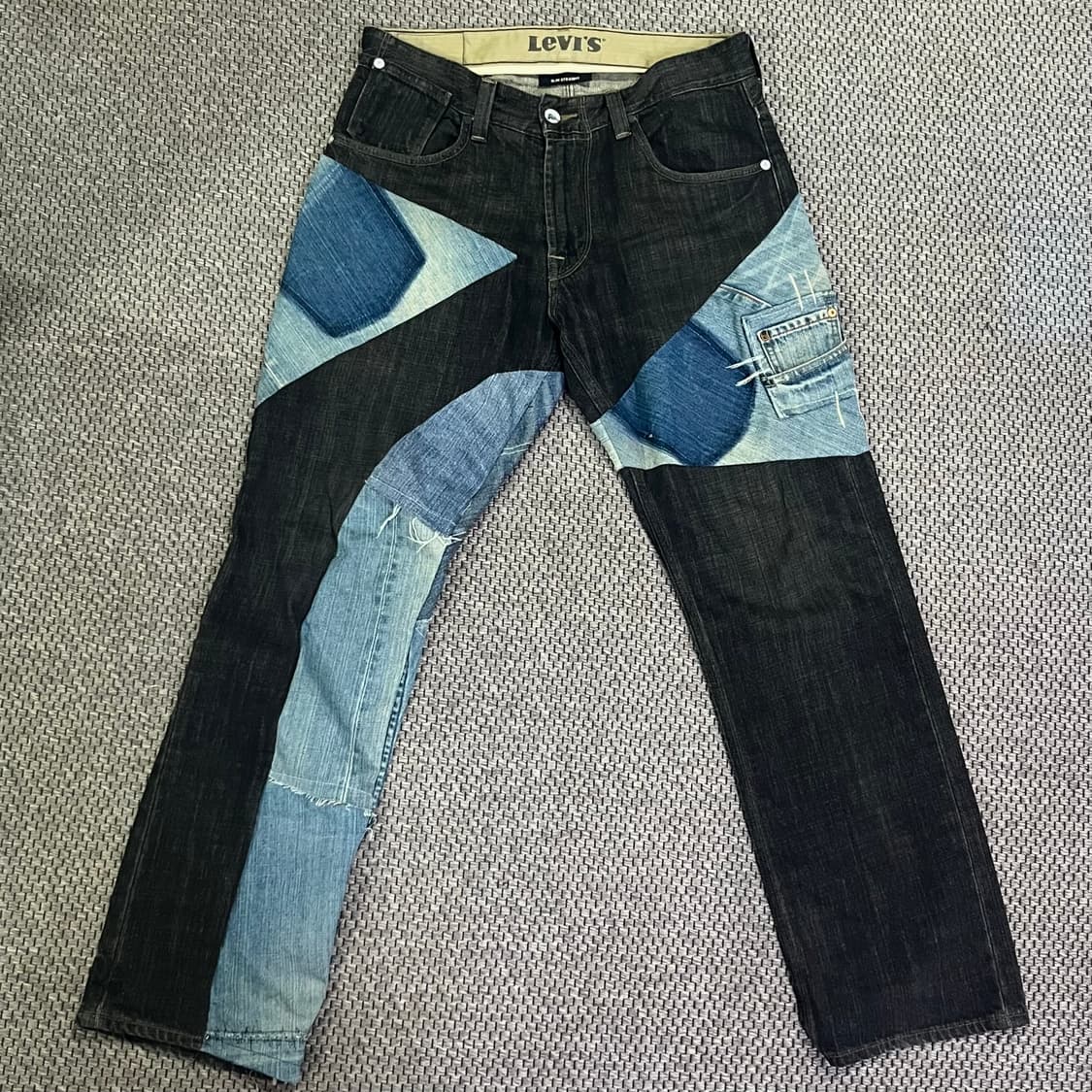 Levi's 업사이클링 믹스 텍스처 스트레이트 데님 상품이미지2