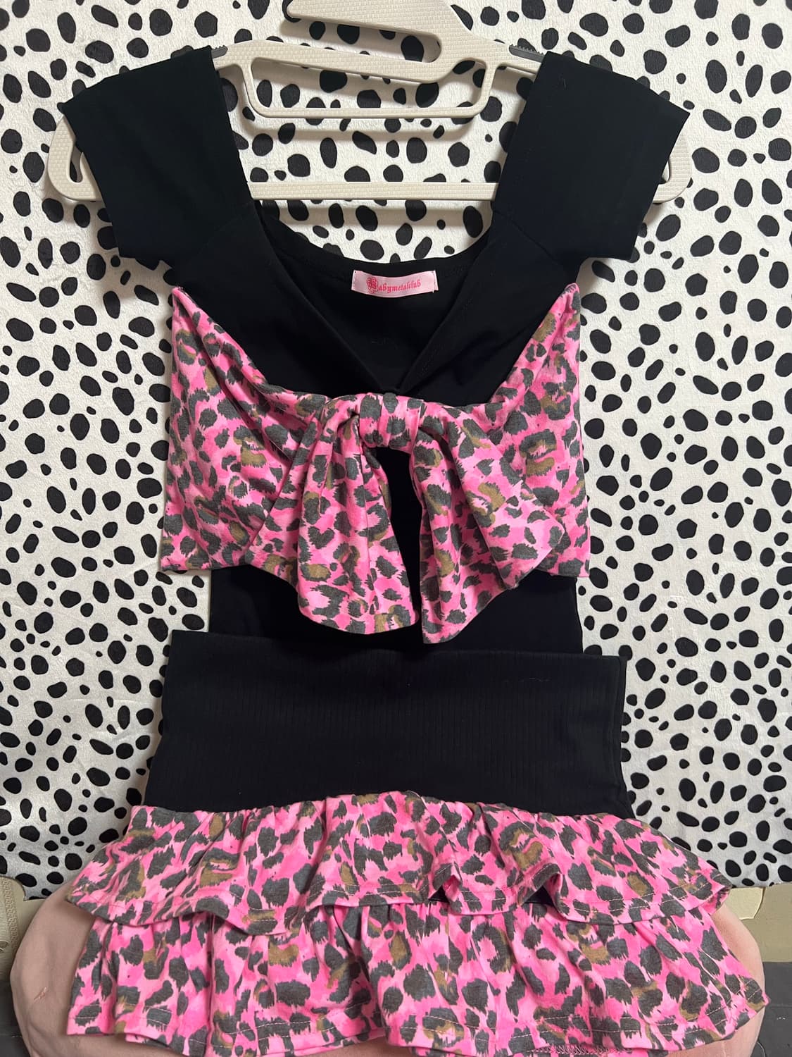 베이비메탈클럽 레오파드 블랙 셋업 베메클 상품이미지2