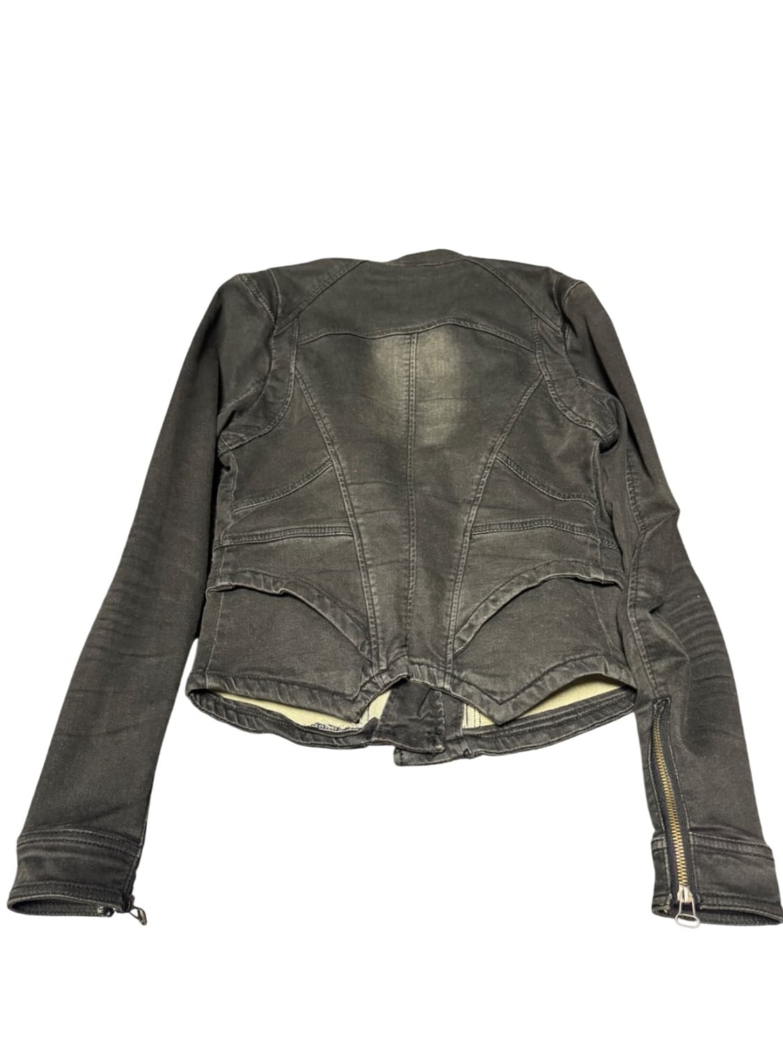 vintage washed denim rider jacket 상품이미지2