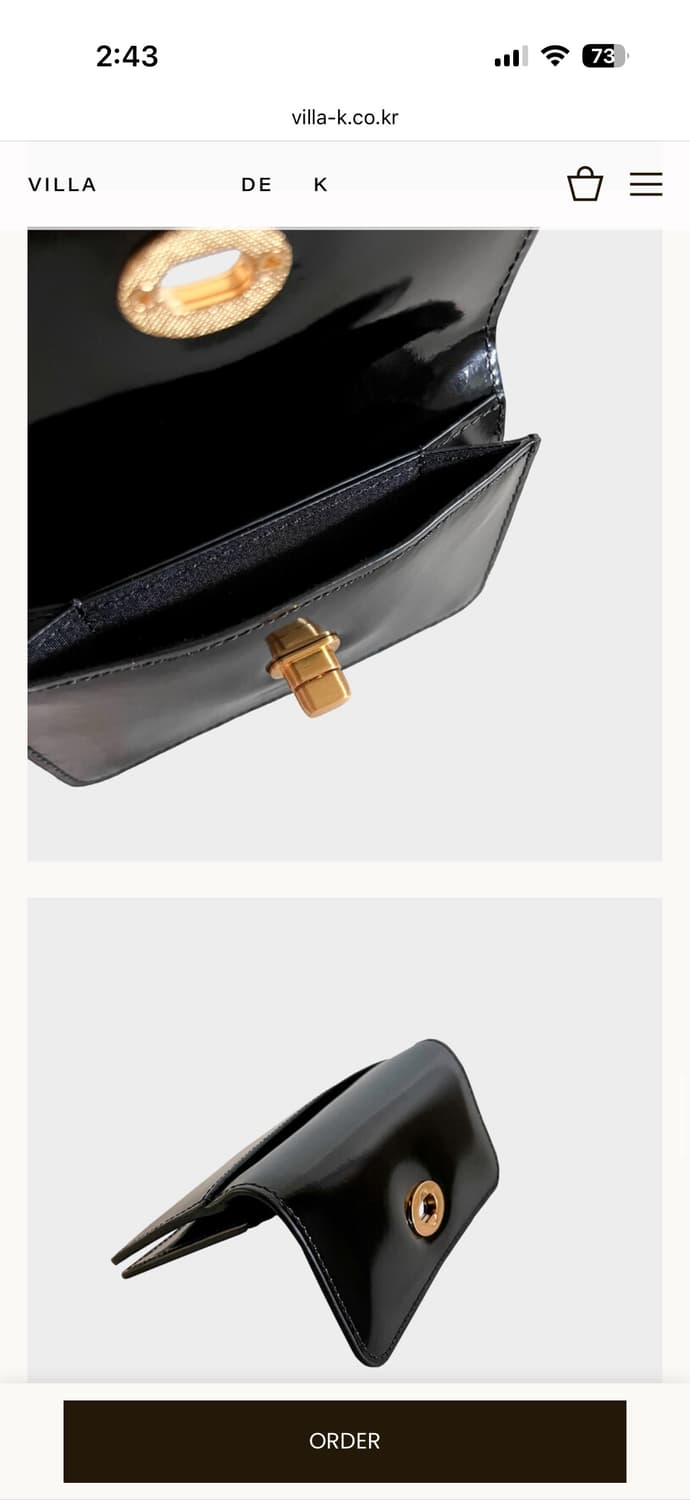 빌라드케이 클래식 미니 퍼스 + 스트랩 / 카드 지갑 상품이미지3