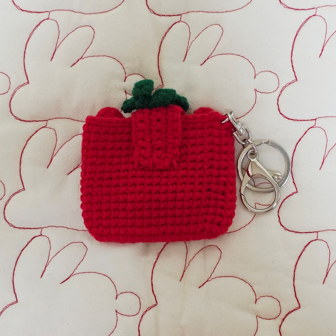 핸드메이드 뜨개 토마토 키링 카드지갑 상품이미지5