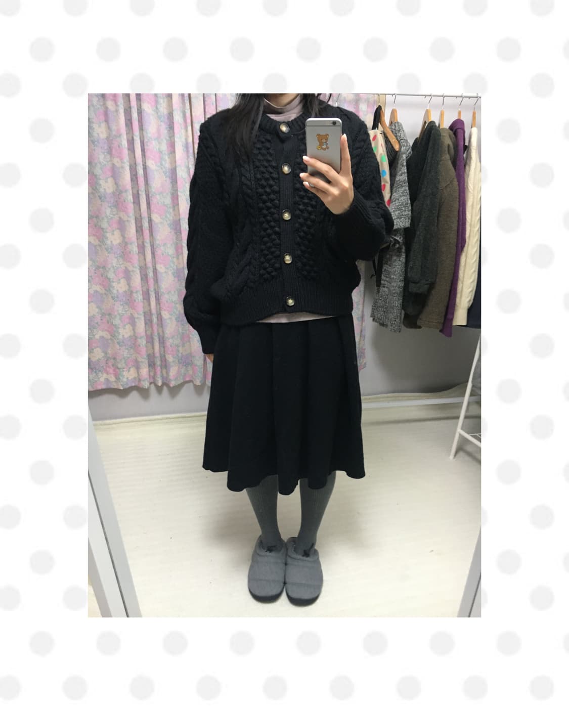 블랙 도톰 가디건 상품이미지1