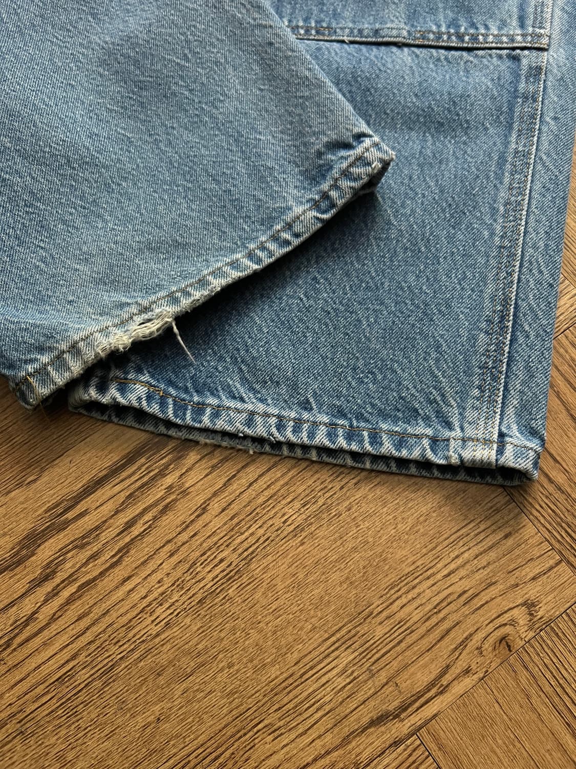 [38]칼하트 Made in USA 유니온메이드 더블니 데님 팬츠 상품이미지5