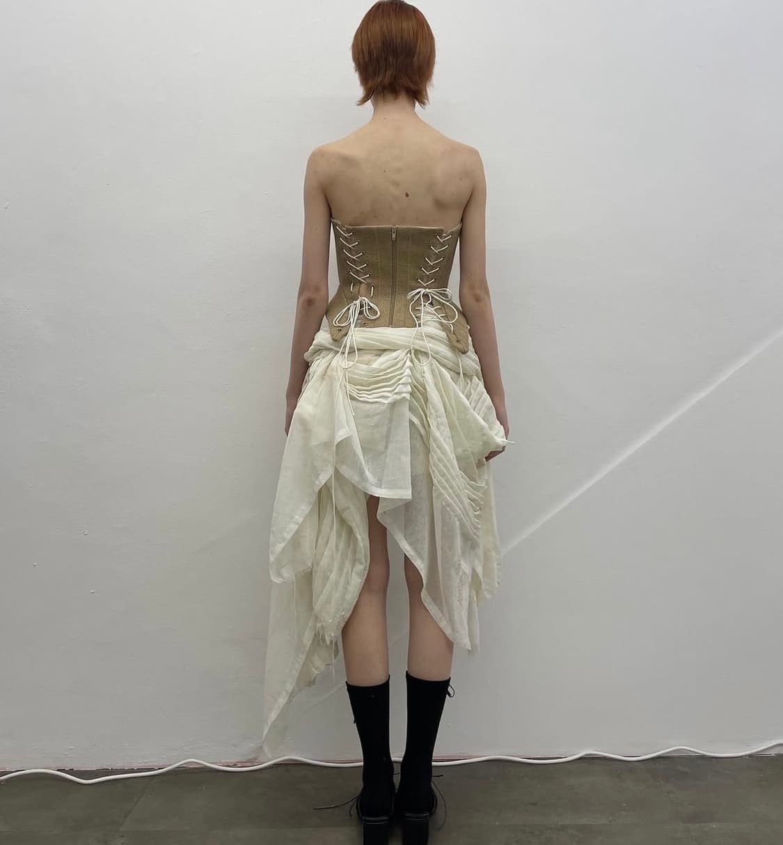 디자이너 규리킴 / CASCADE PLEATED SKIRT 주문제작 상품이미지1