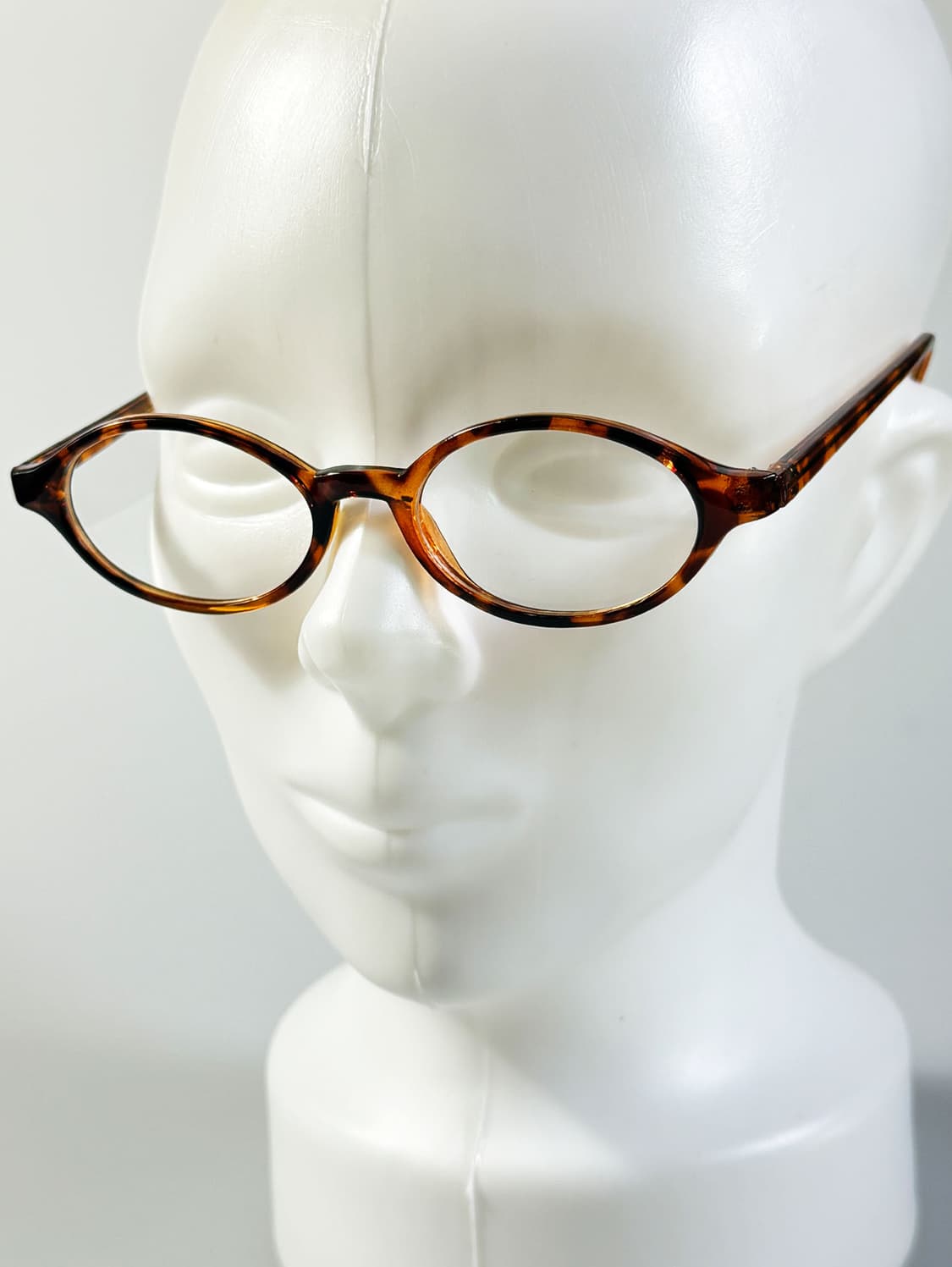 90s 토터스쉘 오벌 뿔테 프레임 빈티지 안경 상품이미지8