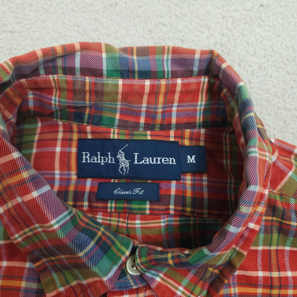 폴로 랄프 로렌 원포켓 체크 셔츠 M 상품이미지4