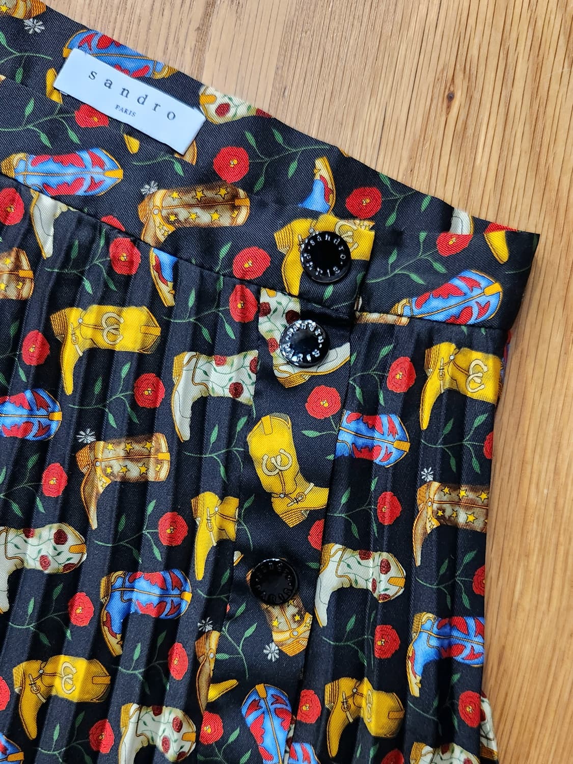 (새상품)산드로 팔마프린트 플리츠스커트 상품이미지6