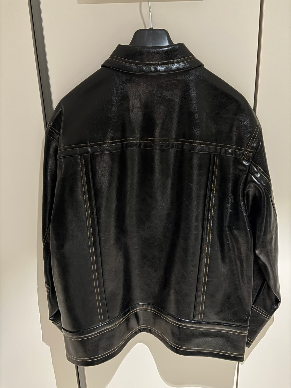 스탠드스튜디오 비건레더재킷 블랙 상품이미지5