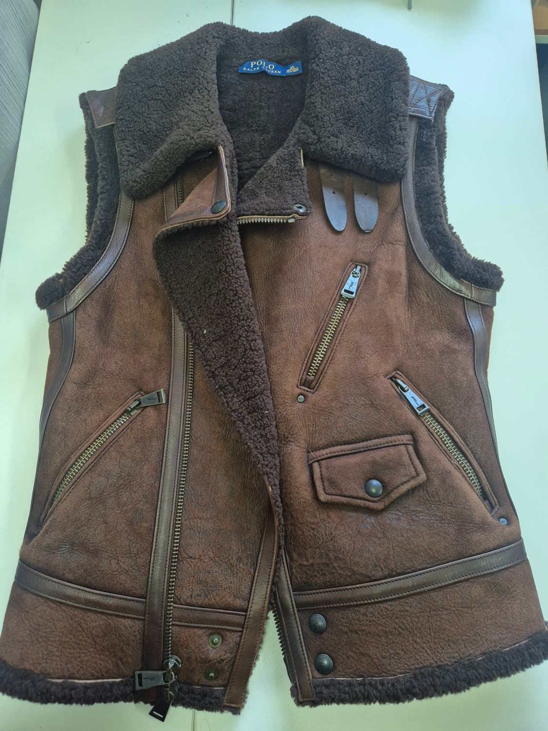 폴로 랄프로렌 무스탕 조끼 XS#최상급 상품이미지7