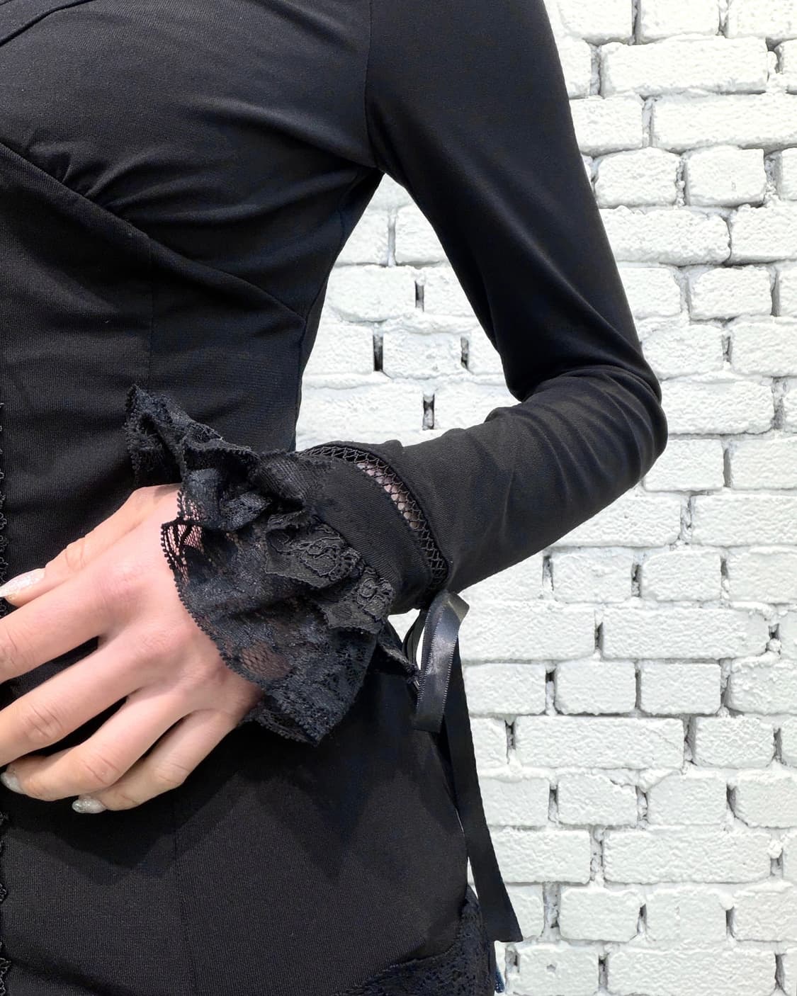 [Ozz_one] Lace Corset Detail Top 상품이미지3