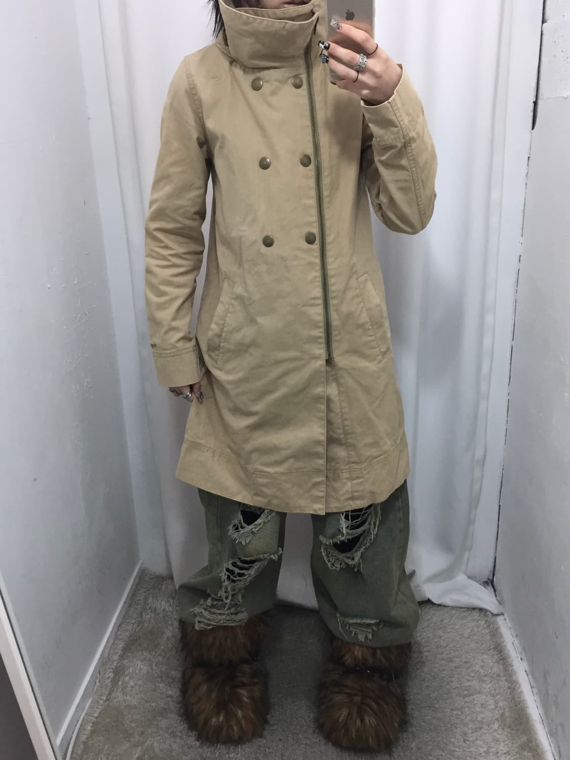 투버튼 롱 트렌치코트 🐆 상품이미지3