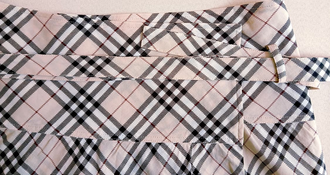 버버리 런던 블루라벨 핑크 노바체크 랩 미니스커트 (Made in Jap 상품이미지3