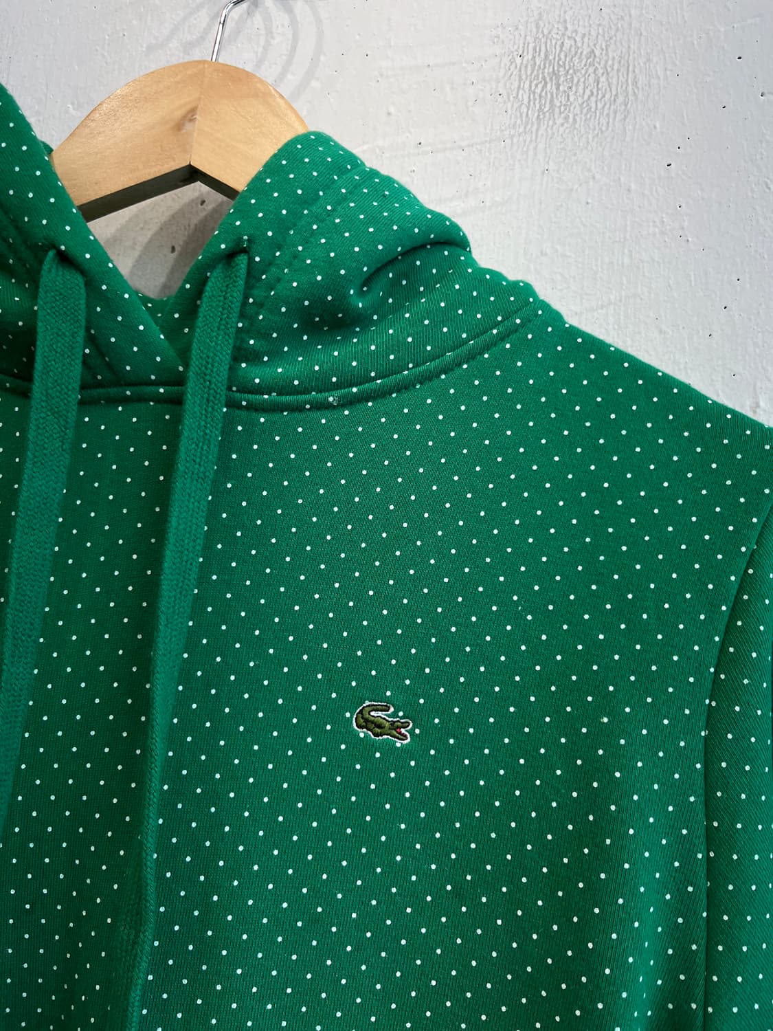 라코스테 도트 땡땡이 후드티 그린 우먼즈  상품이미지2
