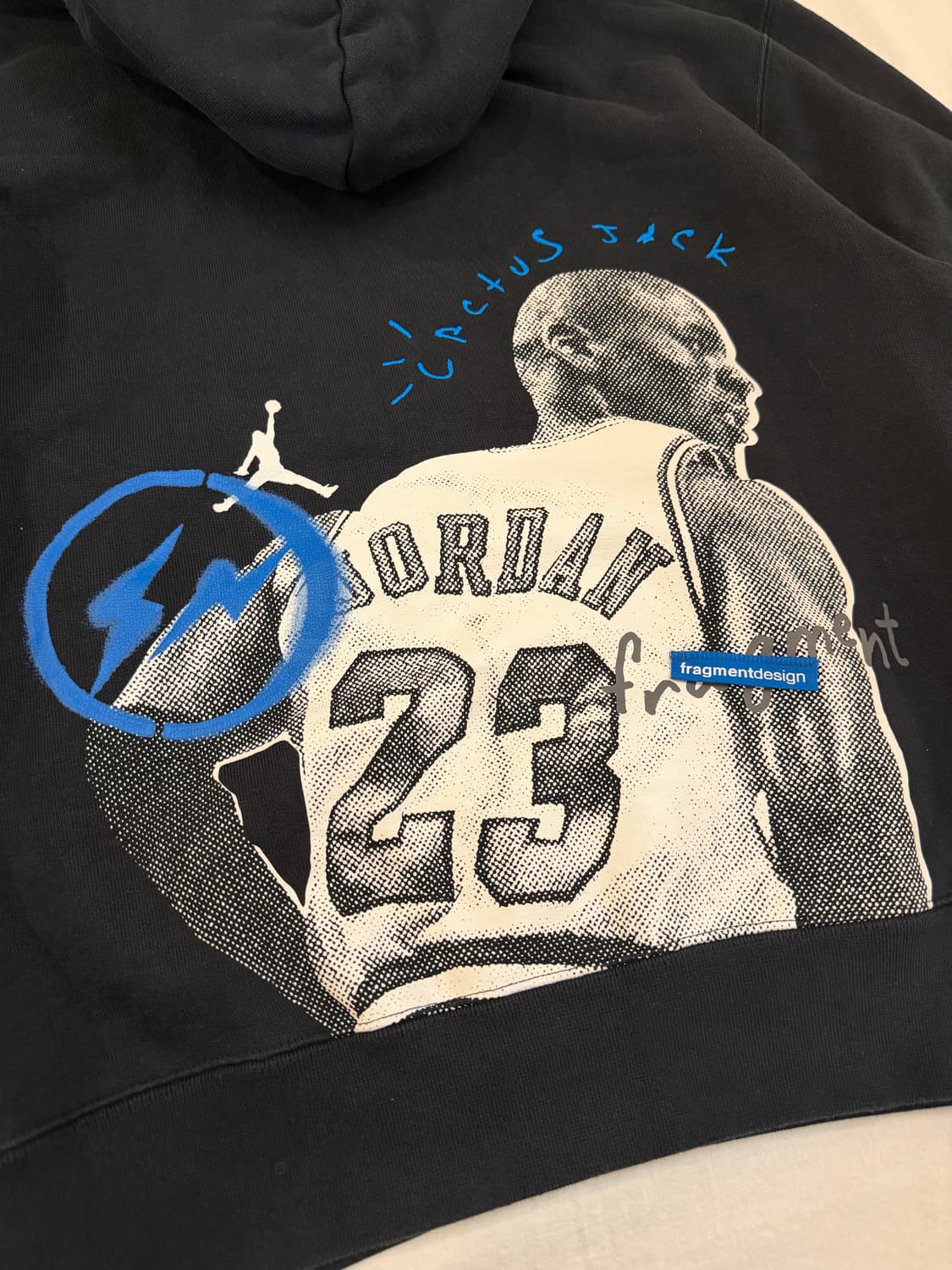 나이키 조던 X 트래비스 스캇 프라그먼트 후드티 블랙 상품이미지5
