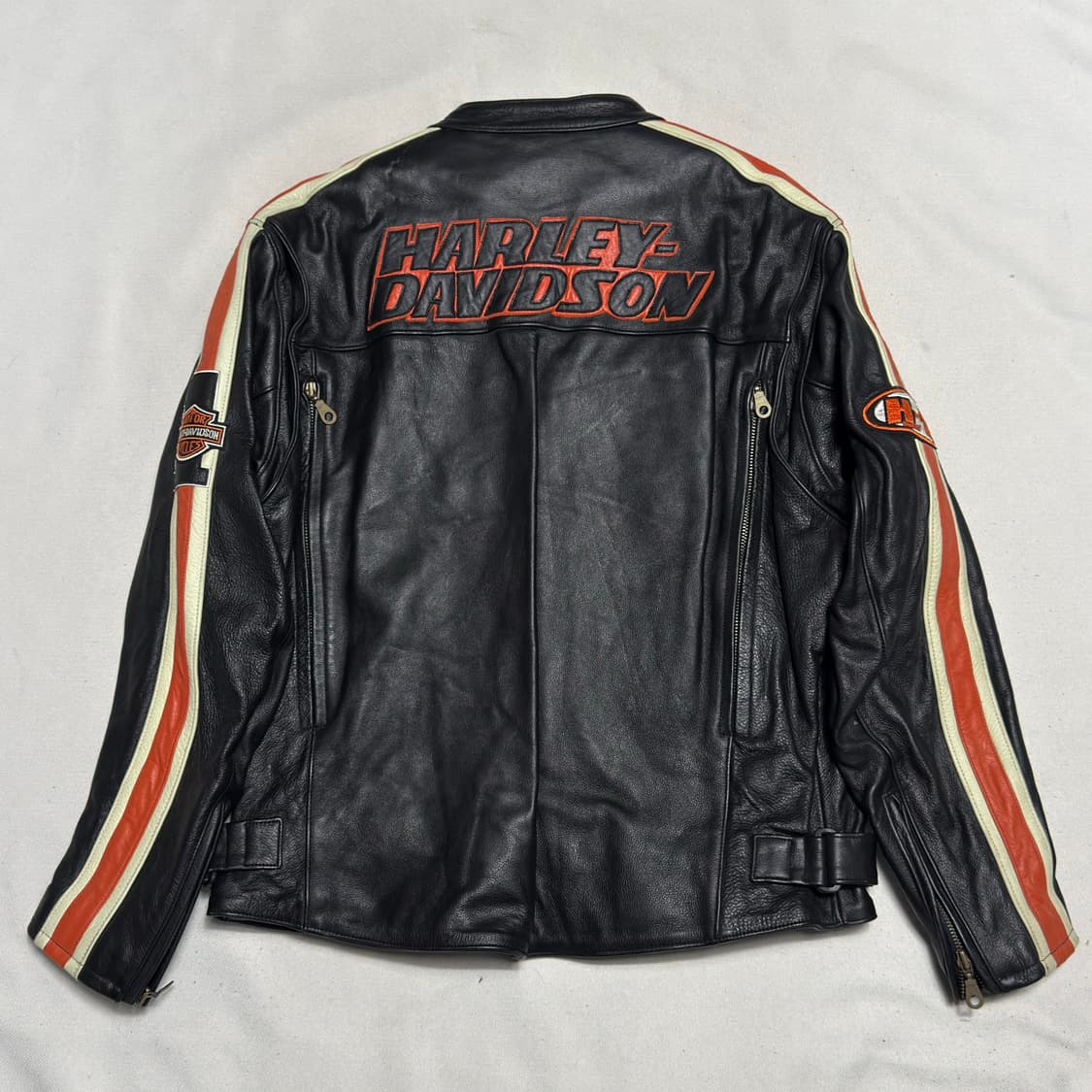 L 할리데이비슨 토크 제뉴원 라이딩 레더 자켓 상품이미지3