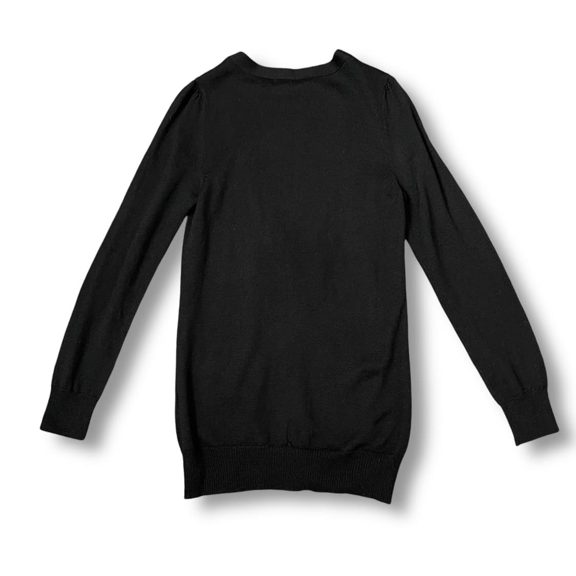 아놀도 바시니 블랙 브이넥 아크릴 울 니트 가디건 95 상품이미지2