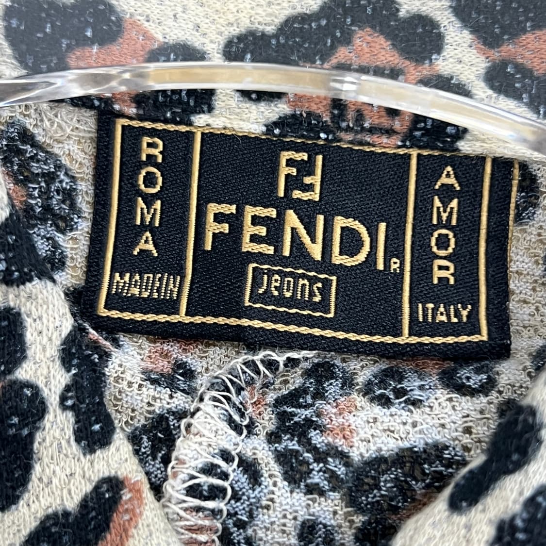 Fendi 펜디 빈티지 레오파드 호피 패턴 반팔 셔츠 42 상품이미지3