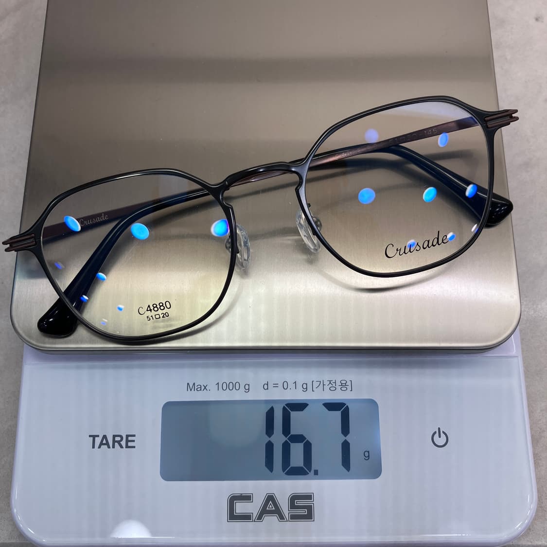 C90 크루세이드 Crusade 브라운 아넬형 메탈테 안경 4880 상품이미지8