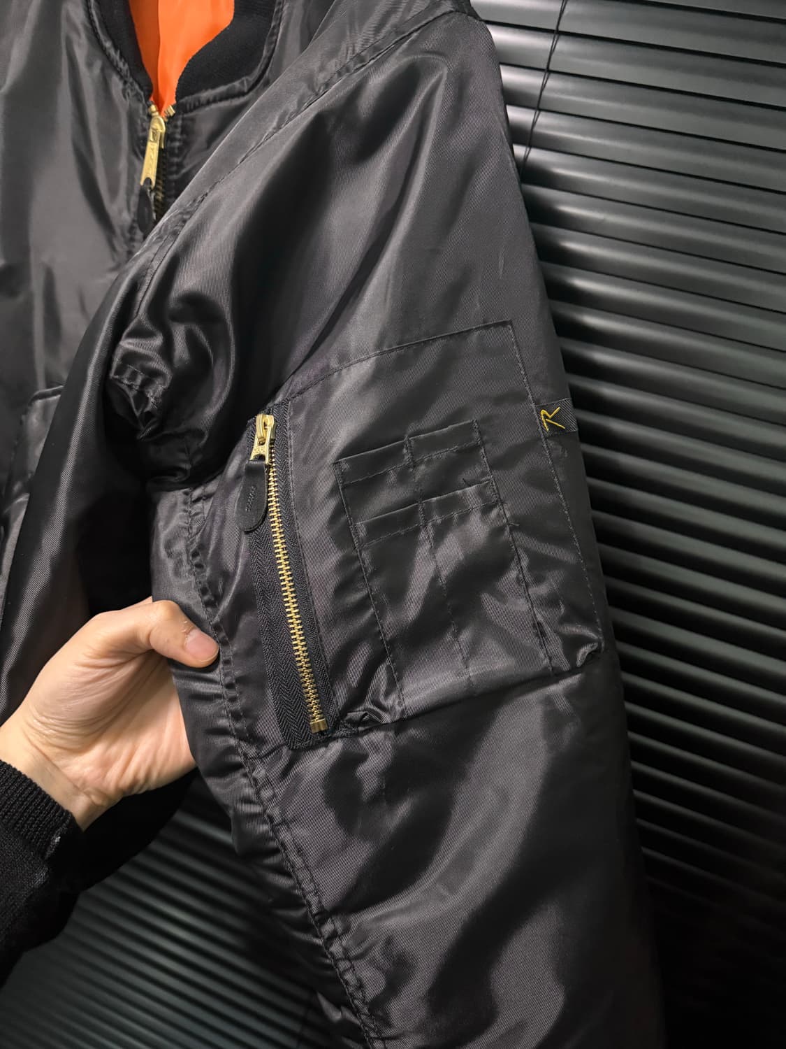 로스코 항공점퍼 블루종 봄버 블랙 XS 리버시블 ma1 ma-1 플라이트 상품이미지4