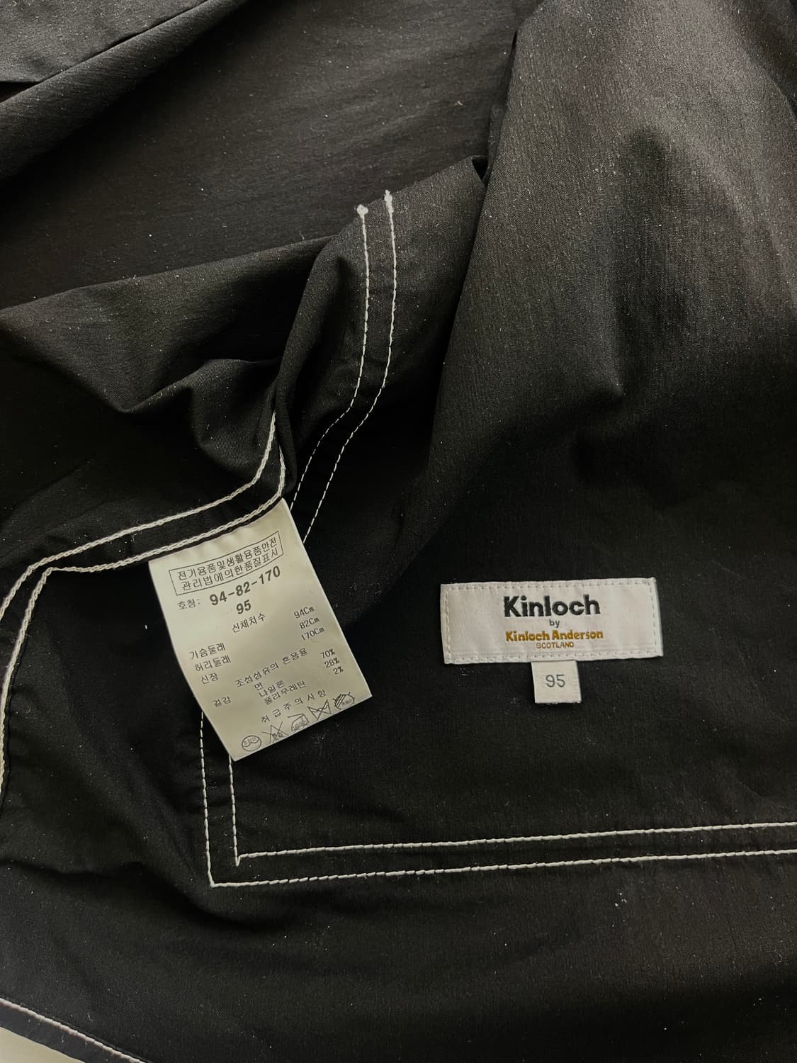 킨록바이킨록앤더슨 스티치 셔츠 블랙 95 상품이미지4