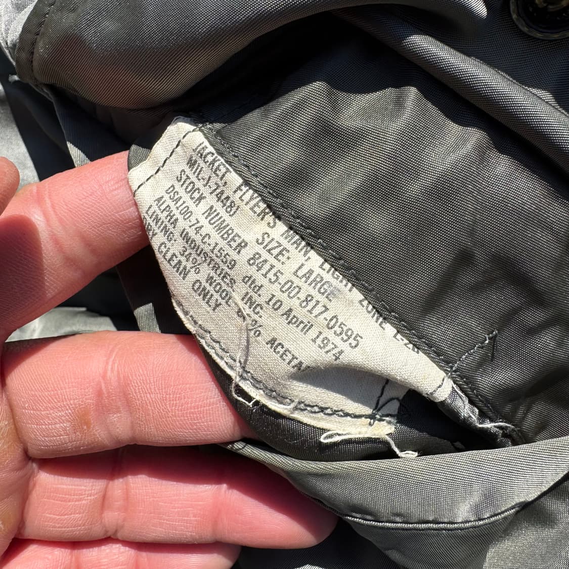 [L] 70s 알파인더스트리 L2B 항공 점퍼 상품이미지10