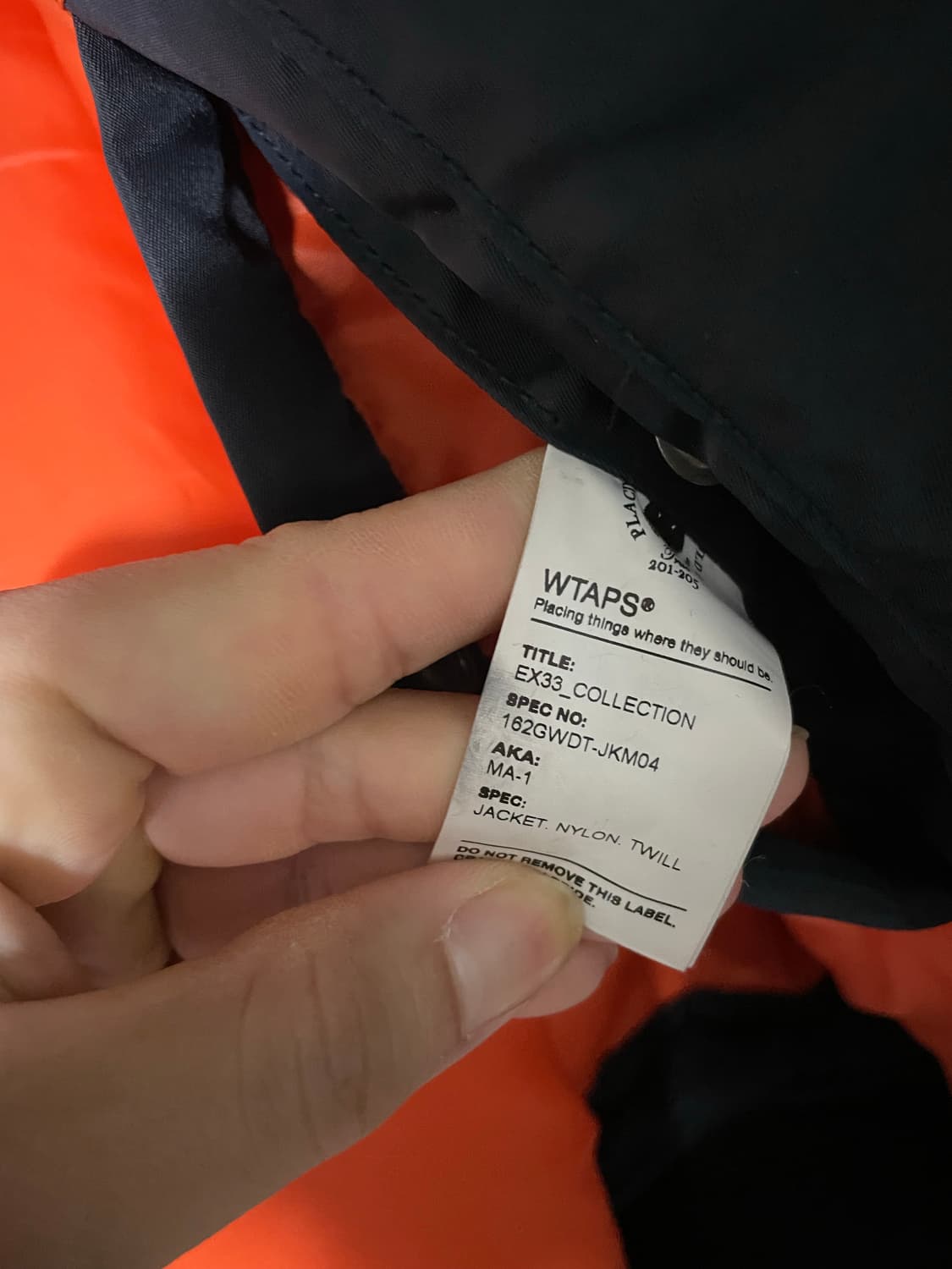 (XL) 더블탭스16  wtaps ma-1 네이비 상품이미지5