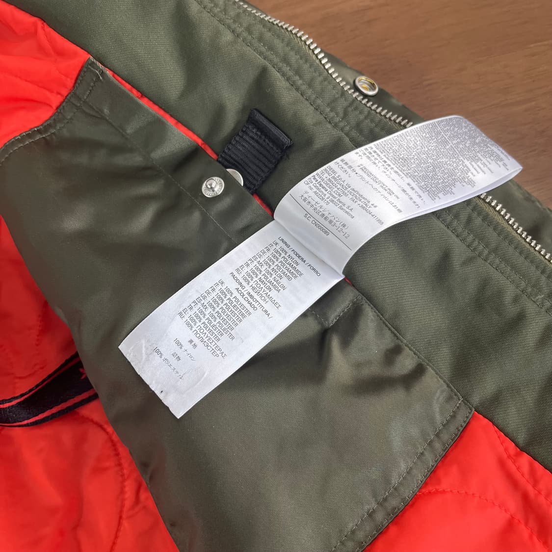 디젤 Ma-1 레이어드 야상 자켓 M 상품이미지9