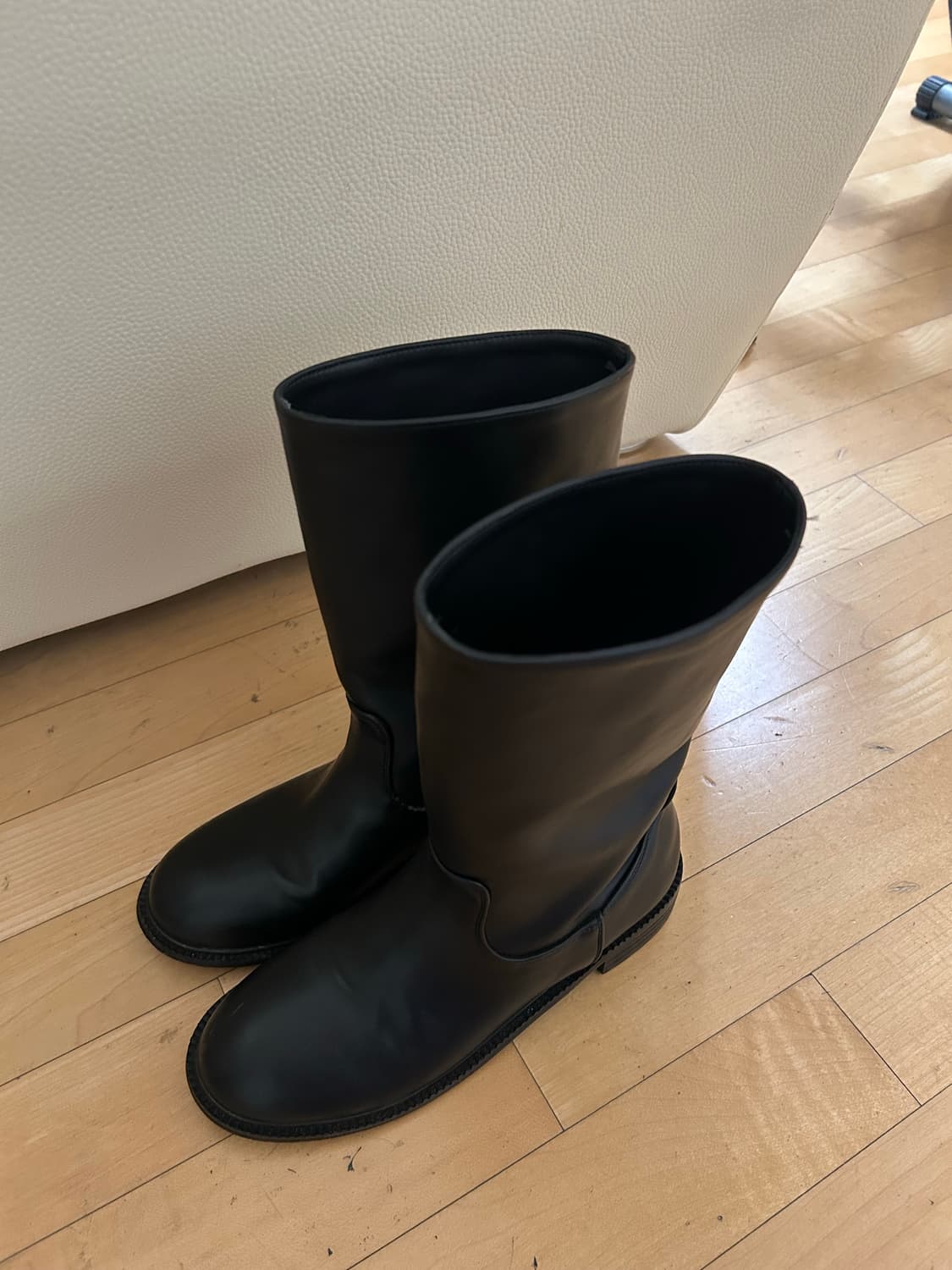 코모레비뮤지엄 핸드메이드 와이드 클래식 미들 부츠｜KM009 상품이미지5