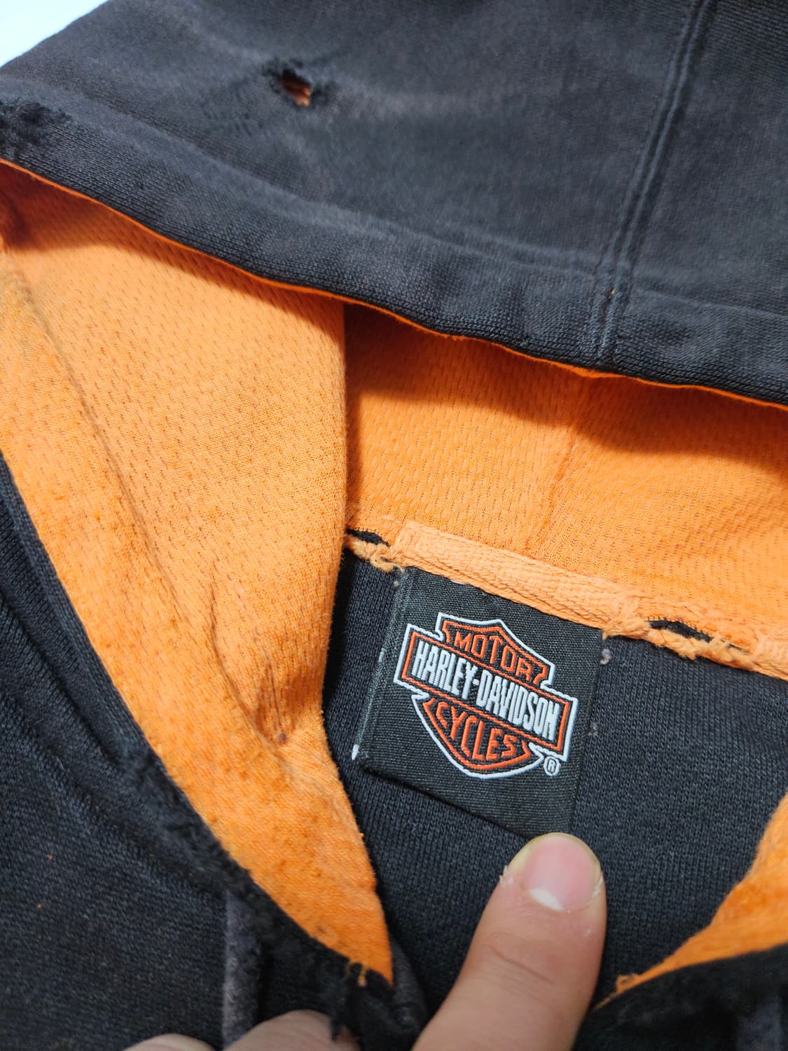 할리데이비슨 하드페이딩 데미지 후드집업 L 상품이미지7