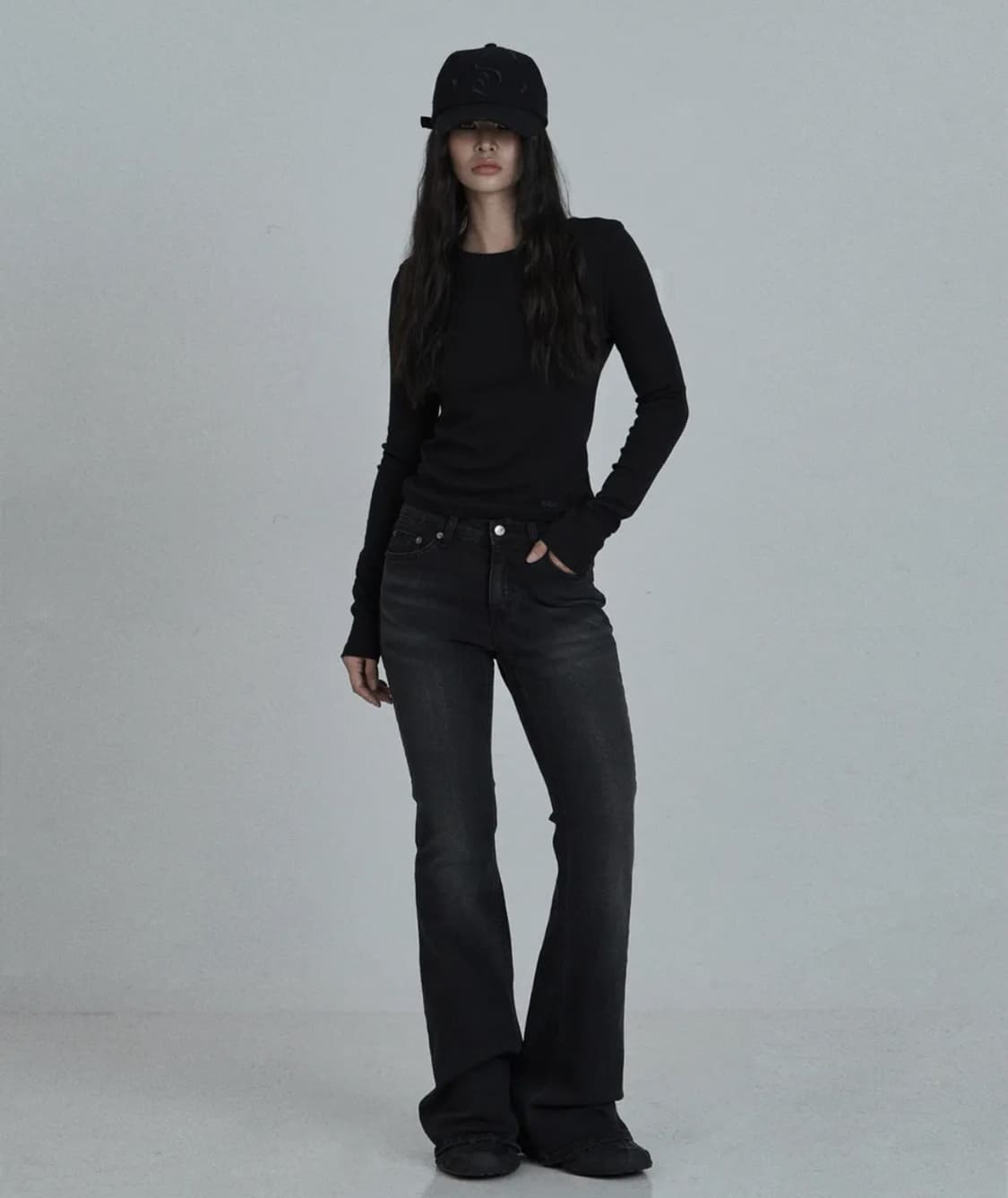 ODOR 오도어 Vintage raw jean in black 1size 상품이미지1
