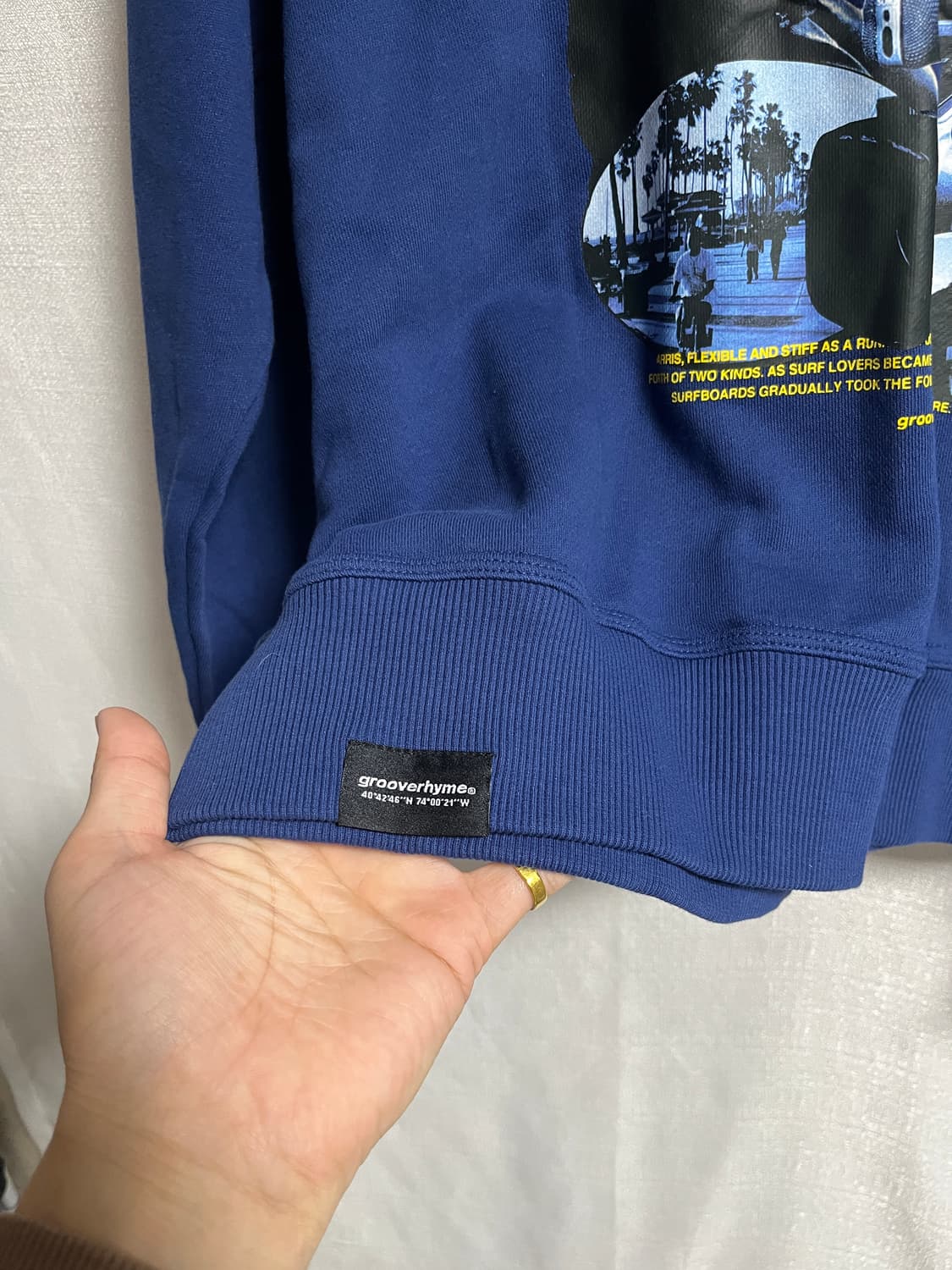 공용 그루브라임 오버핏 맨투맨티셔츠 M 상품이미지3