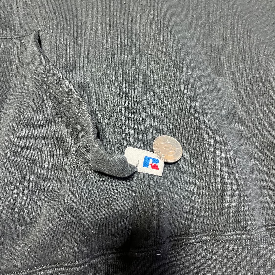 [XXL] 90s 빈티지 러셀 후드집업 블랙 상품이미지7