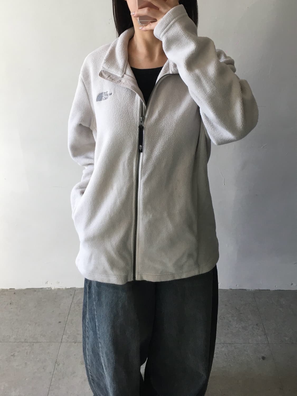 노스페이스 로고 후리스 상품이미지1