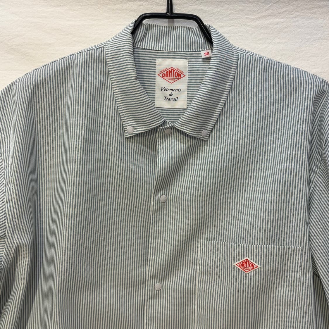 DANTON 단톤 스트라이프 반팔 셔츠 상품이미지2