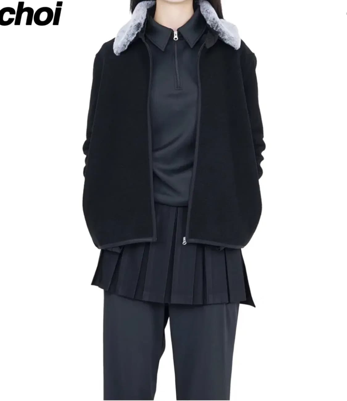 [구매]지초이 AW25 DETTACHABLE JACKET 퍼 자켓 상품이미지1