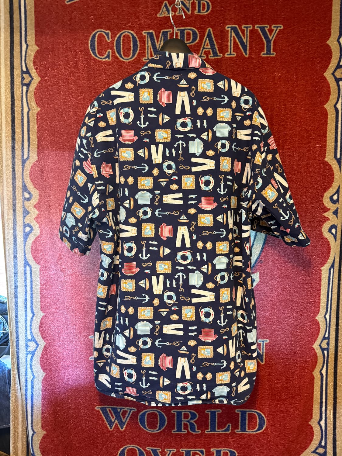 90s Cassandre Paris 마린 패턴 셔츠 상품이미지5