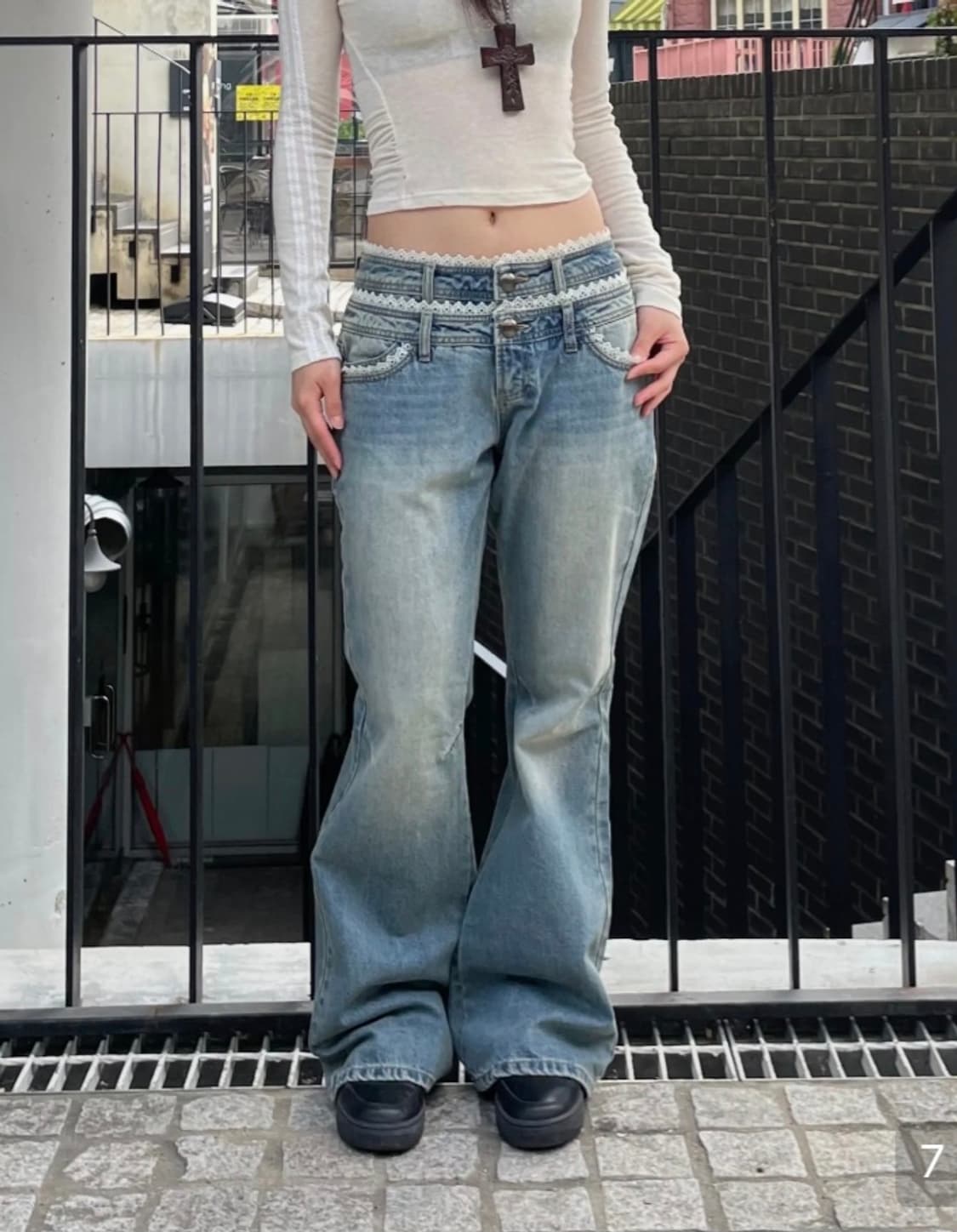 Sculptor Double Waist Boots Cut Denim 상품이미지1