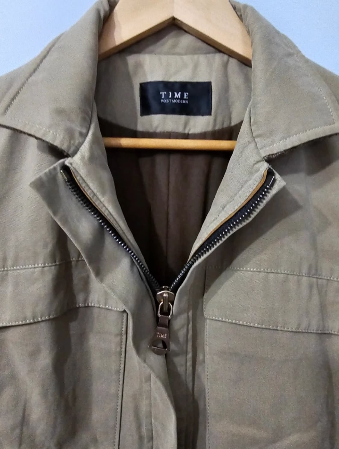 타임 TIME 벨티드 배색 자켓 ~55 상품이미지3