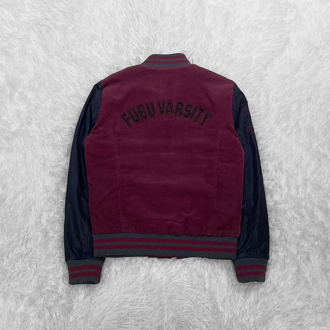 후부 Fubu 코듀로이 바시티 자켓 버건디 상품이미지3