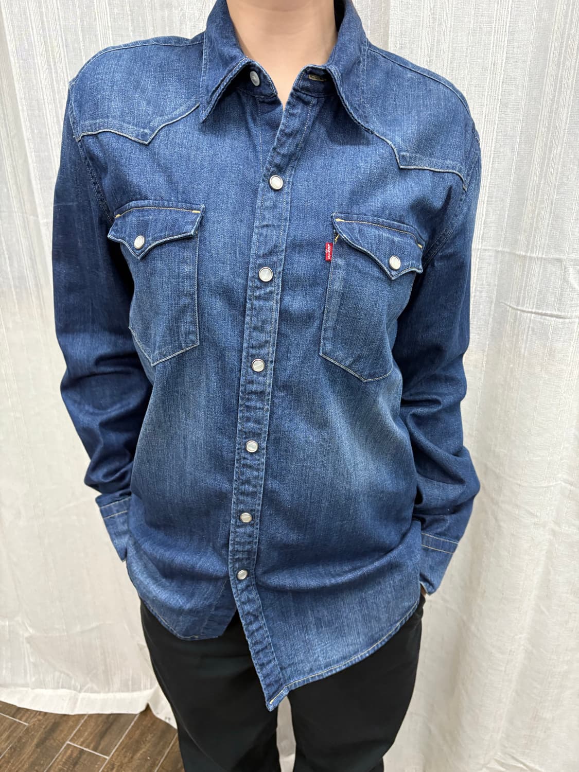 빈티지 리바이스 웨스턴 데님 셔츠 상품이미지1