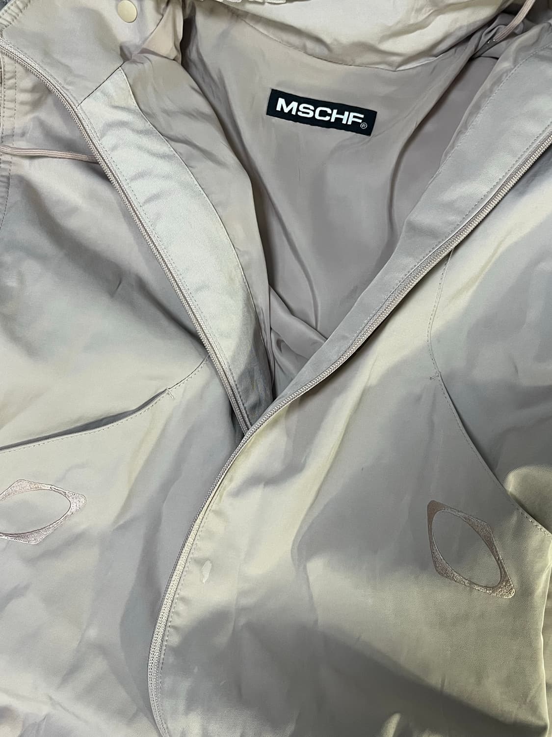 미스치프 보넷 후드 자켓 핑크 베이지 M 상품이미지3