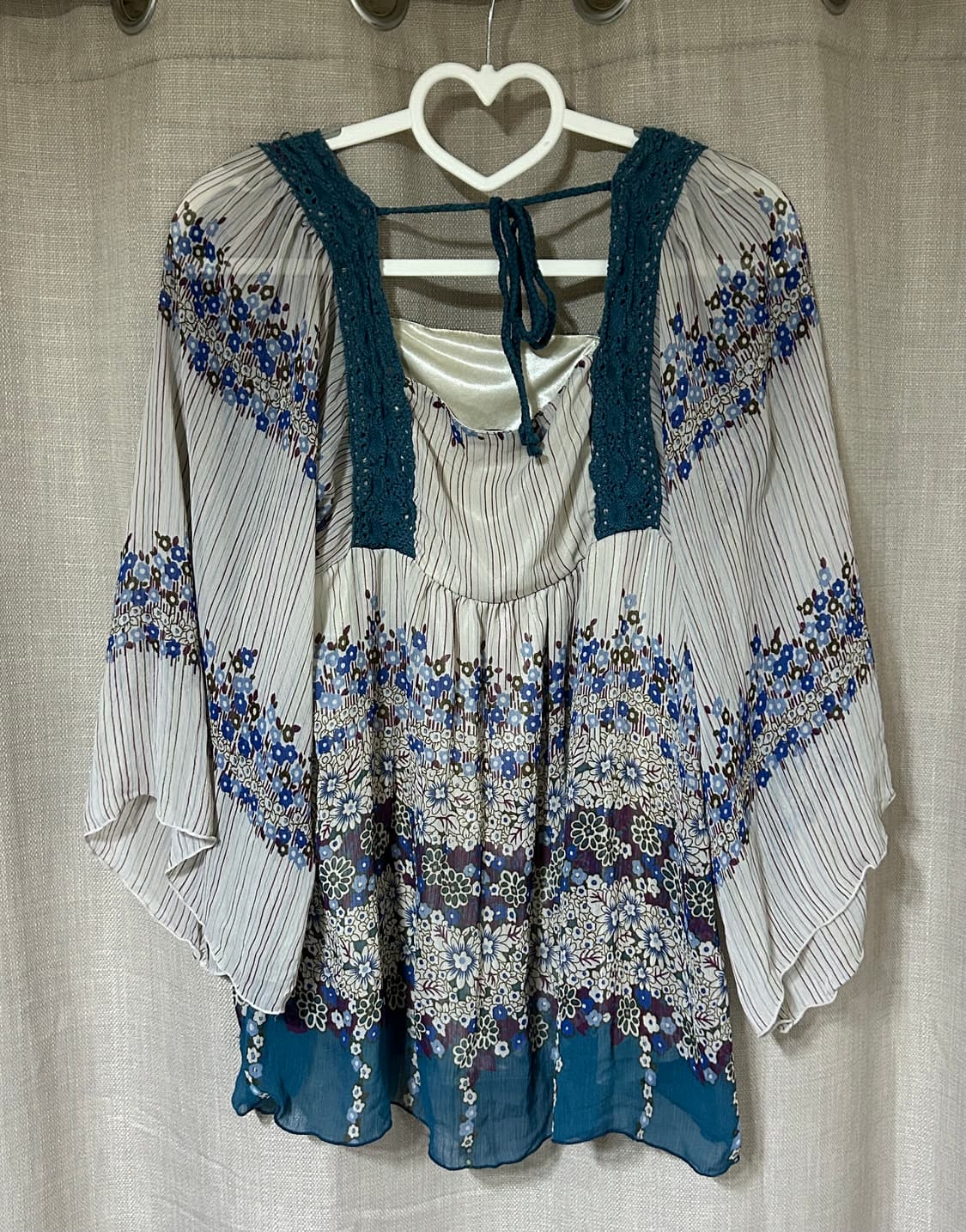 빈티지 에스닉 보헤미안 히피 스퀘어넥 블라우스 상품이미지2