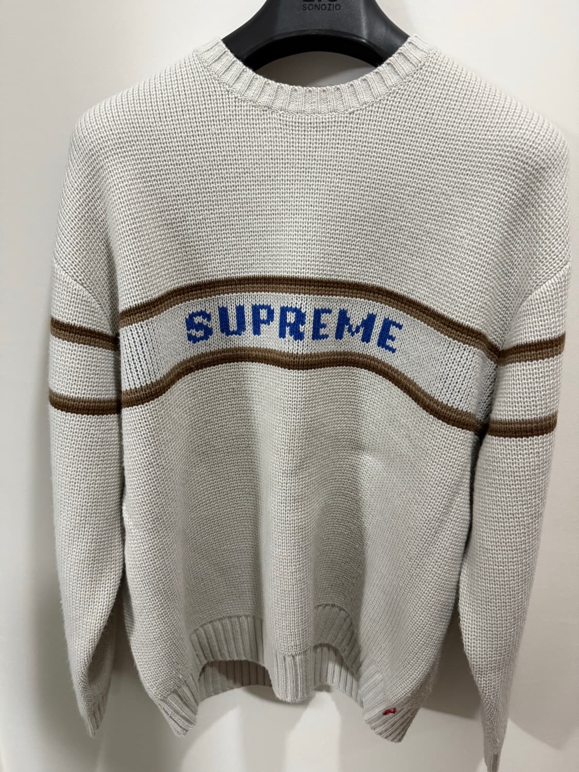 슈프림 체스트 스트라이프 스웨터 L 상품이미지3