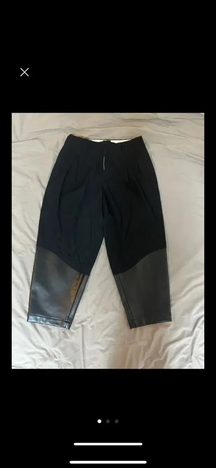 꼼데가르송 옴므플러스 레더 인서트 볼룬팬츠 상품이미지1