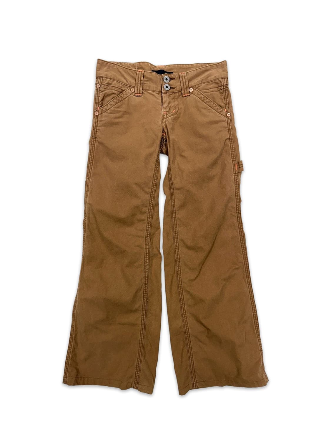 빈티지 Johnbull 라이트 브라운 로우라이즈 와이트 부츠컷 팬츠 상품이미지1