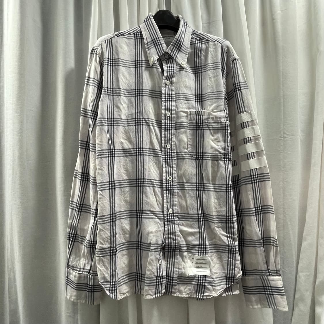 톰브라운/ 테이핑 4선 체크 셔츠/ 2 상품이미지1