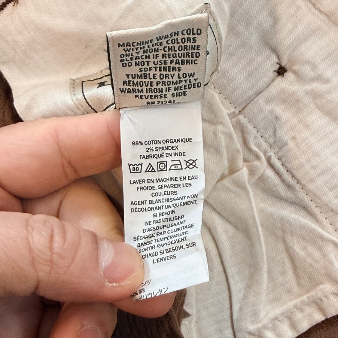 엘엘빈 코듀로이 팬츠 인도생산 상품이미지9