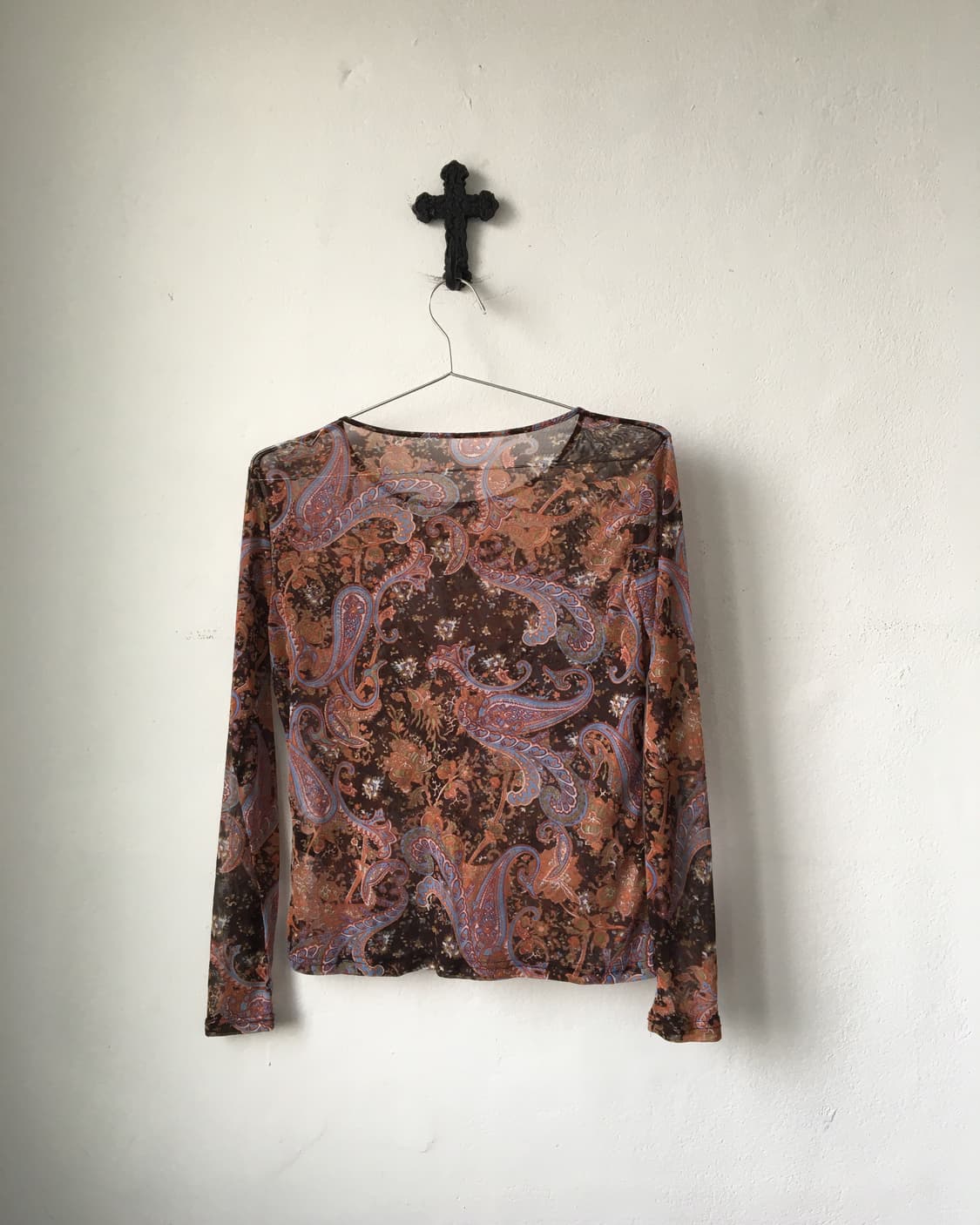 Paisley pattern mesh sleeve 상품이미지3