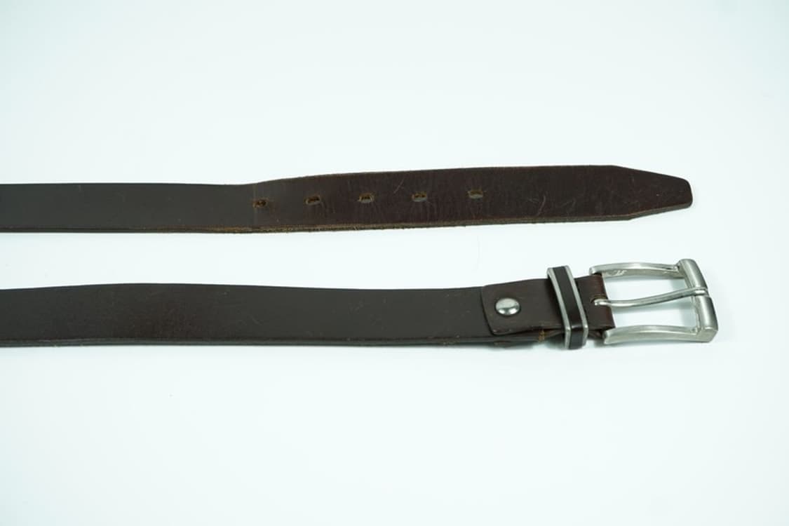 빈티지 다크브라운 리얼 통가죽 벨트 상품이미지4