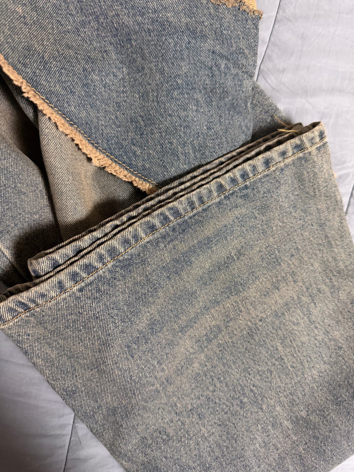 아이필럭키 Denim Bootscut skirt pants/새상품 상품이미지5